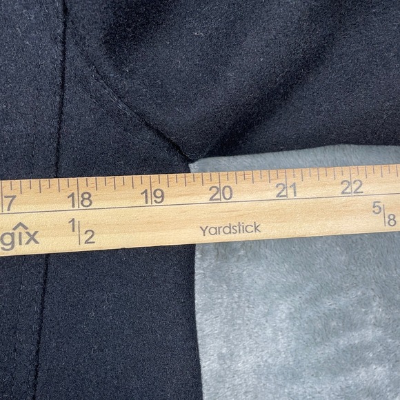 J. CREW Peacoat Women's Small Black Wool Blend Double Breasted Old Money Luxury - Picture 5 of 7
